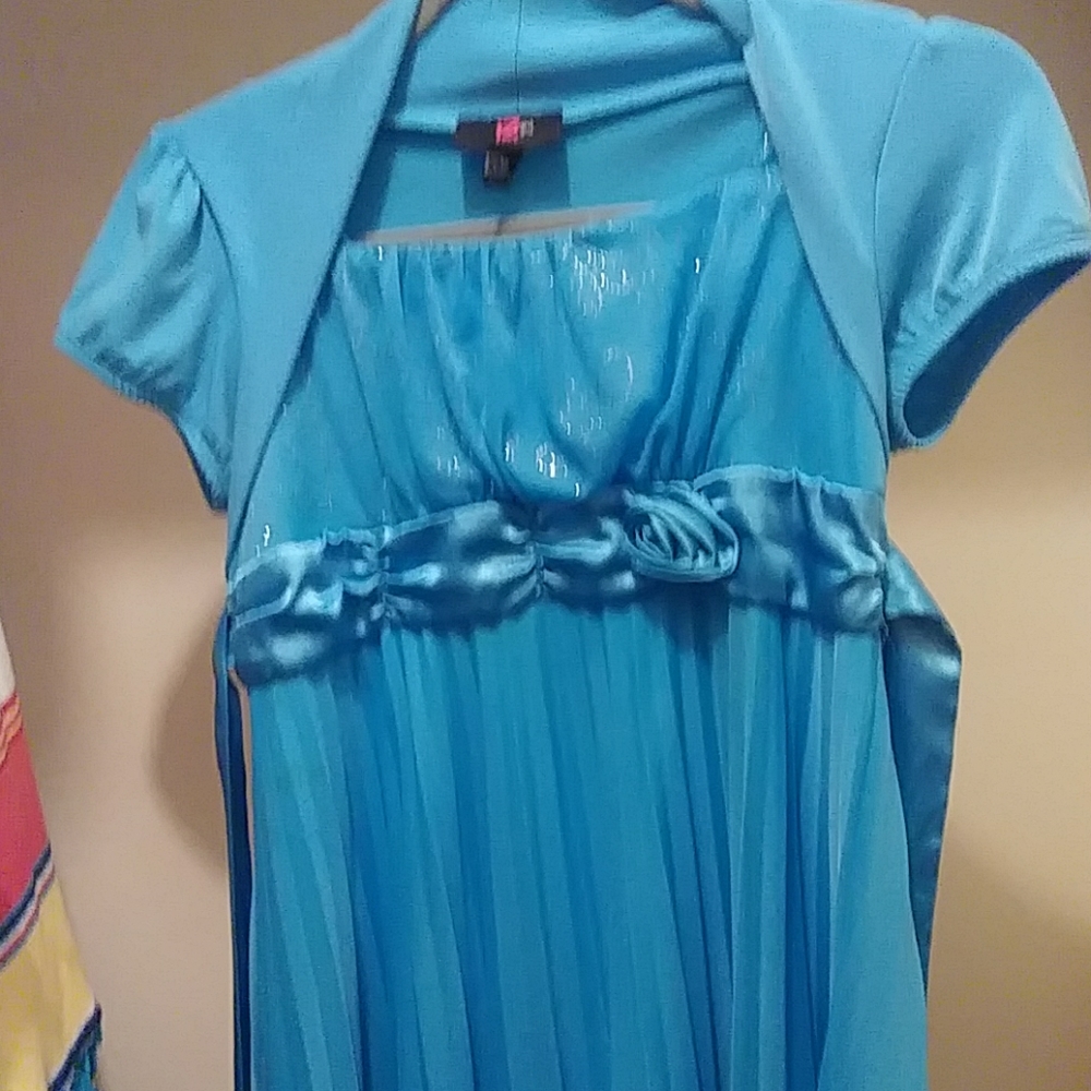 Blue sparkling dress